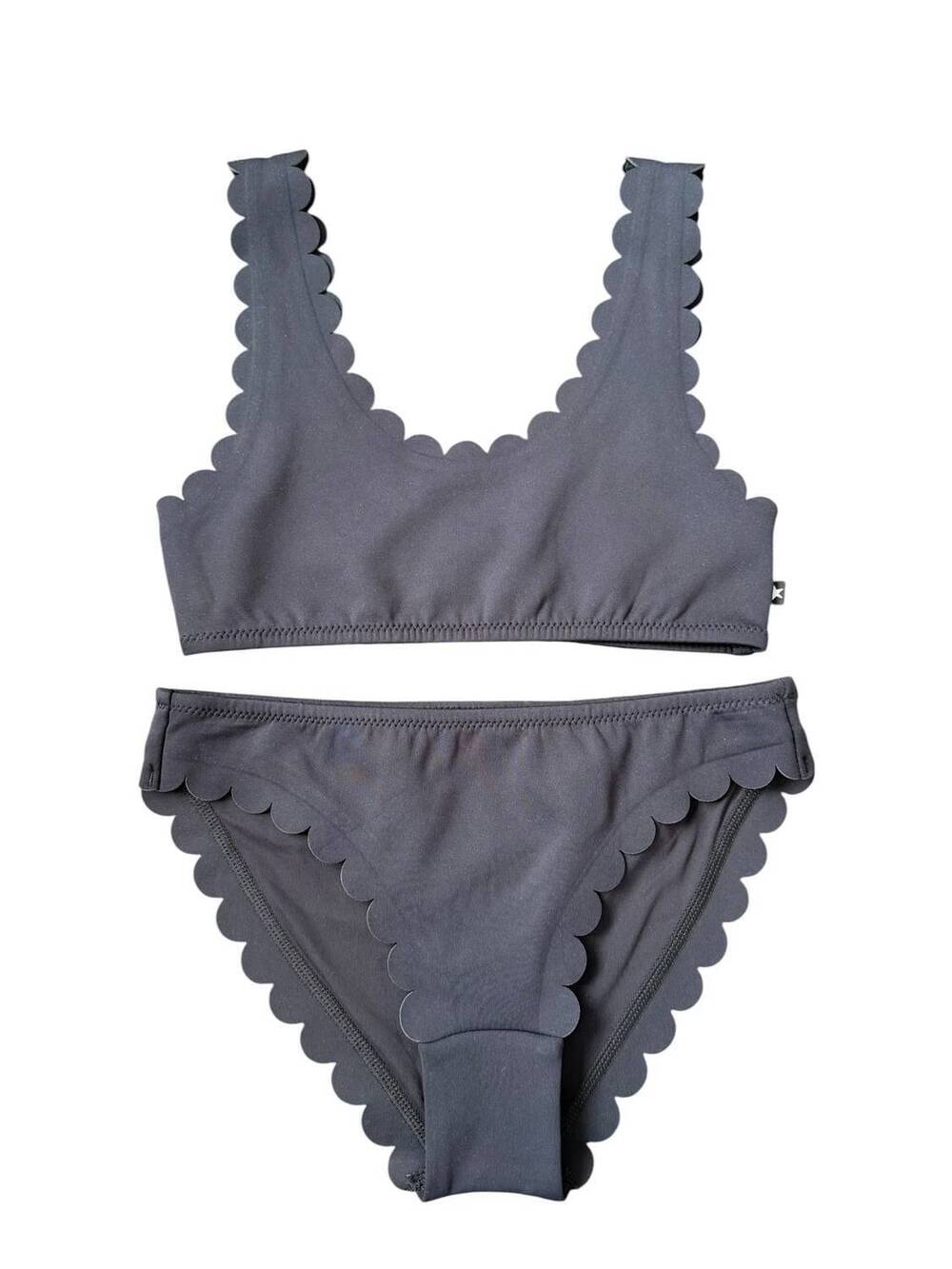 NEW MOLO girls nolina scalloped bikini in black